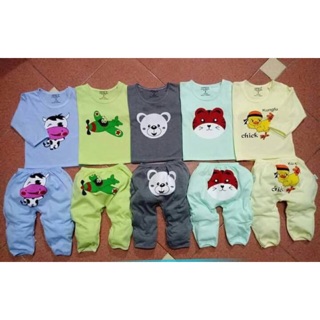 Combo 25  bộ dài tay cotton cho bé