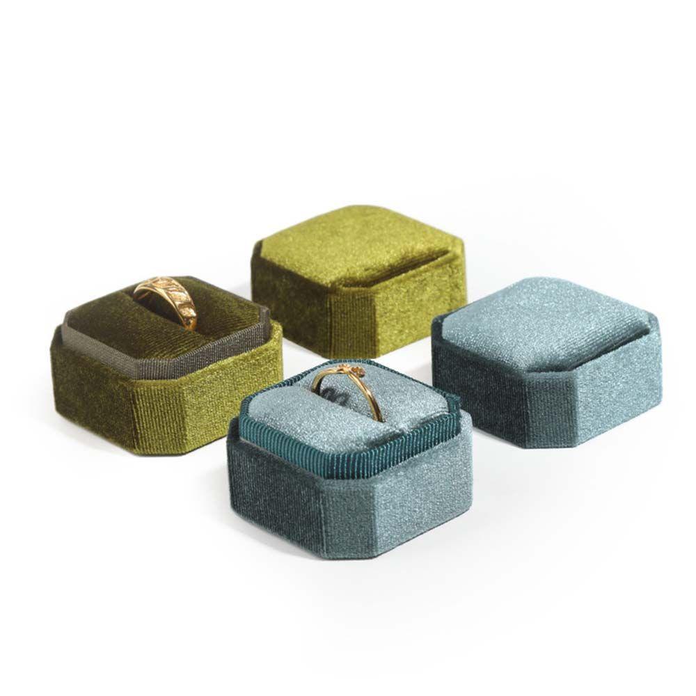 ELEGANT Hộp Đựng Nhẫn Bọc Nhung Sang Trọng Phong Cách Vintage