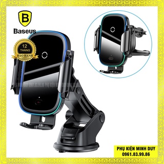 Đế giữ điện thoại tích hợp sạc nhanh không dây 15W dùng trên xe hơi Baseus Light Electric Holder Wireless Charger