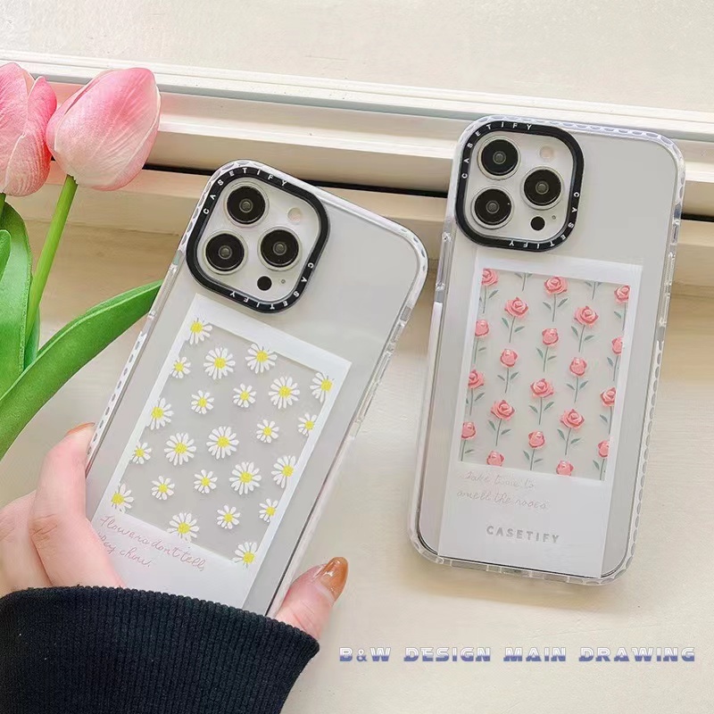 Ốp Điện Thoại Mềm Trong Suốt Chống Sốc In Hoa Đơn Giản Cho iPhone 13 12 11 Pro MAX IX XS MAX XR i6 6s i7 i8 Plus
