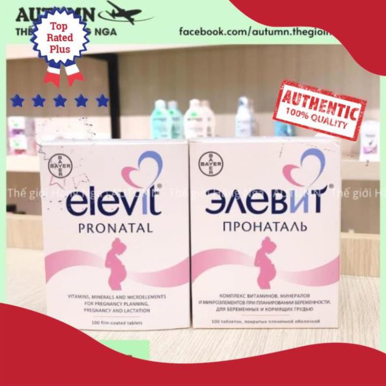 (NGA, đủ bill) VITAMIN TỔNG HỢP ELEVIT DÀNH CHO BÀ BẦU