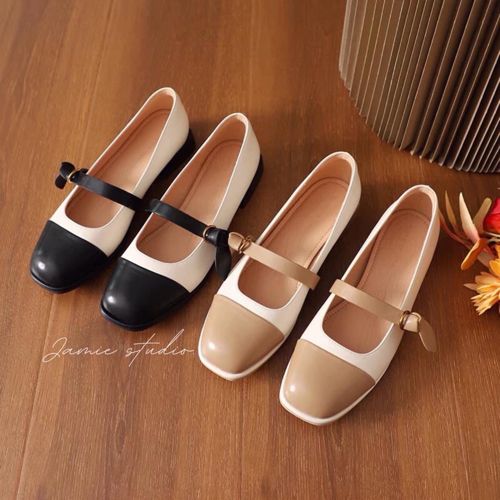 [SALE LẺ SIZE] Giày búp bê gót 2cm da PU siêu xinh, cam kết chất đẹp