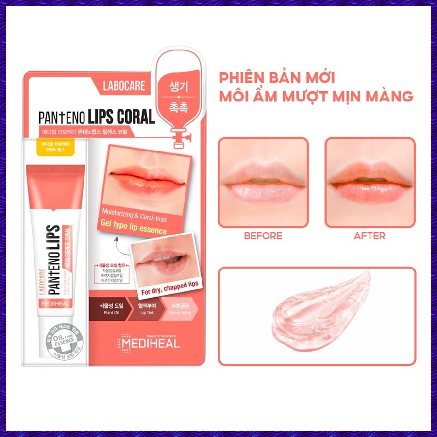 Son Dưỡng Ẩm Môi Siêu Lì Có Màu Lâu Trôi Ngày Và Đêm Mediheal Labocare Pantenolips Giảm Thâm, Chống Nẻ Dưỡng Ẩm Môi
