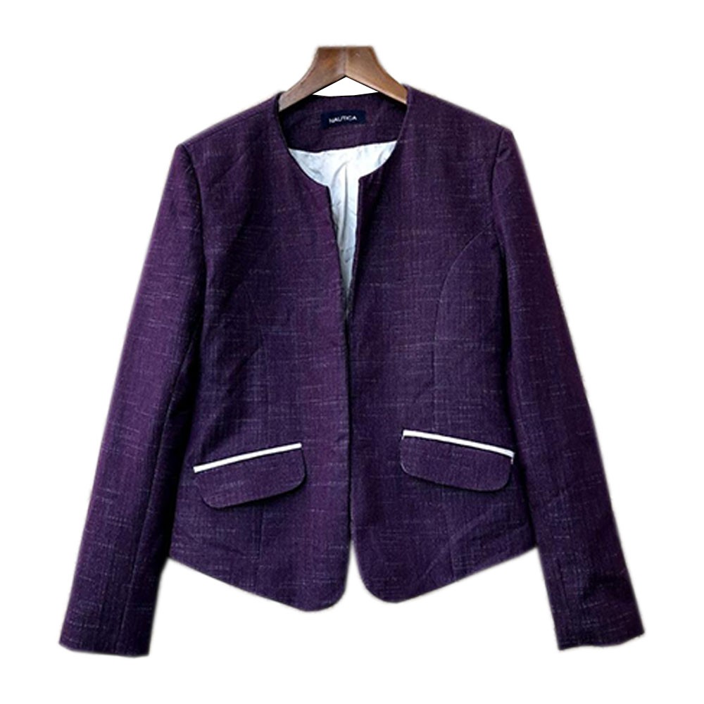 Áo khoác vest nữ hai lớp màu tím thời trang mới nhất