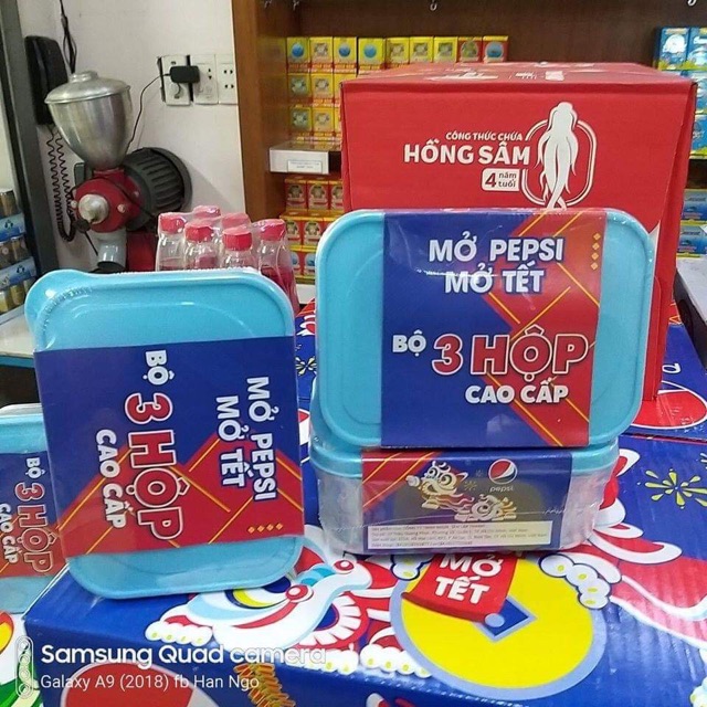 Bộ 3 Hộp Nhựa Vĩ Hưng - Hàng khuyến mãi của Pepsi