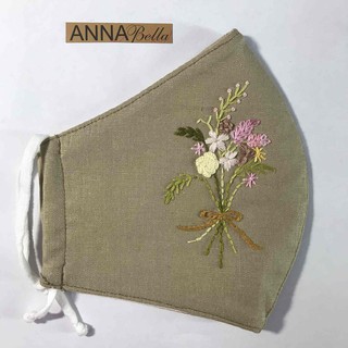 Khẩu trang vải thêu handmade AN33