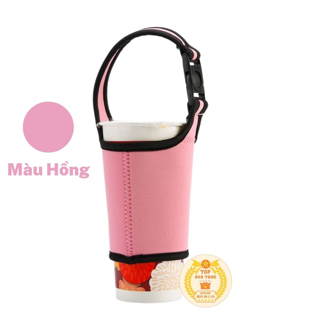 Túi đựng Ly giữ nhiệt TopGift Coffee Holic 380ml - 700ml tiện dụng