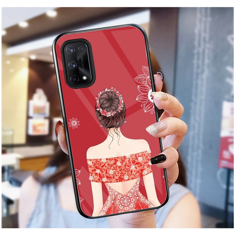 Ốp Lưng REALME Q2/ V5 mặt kính cường lực cao cấp
