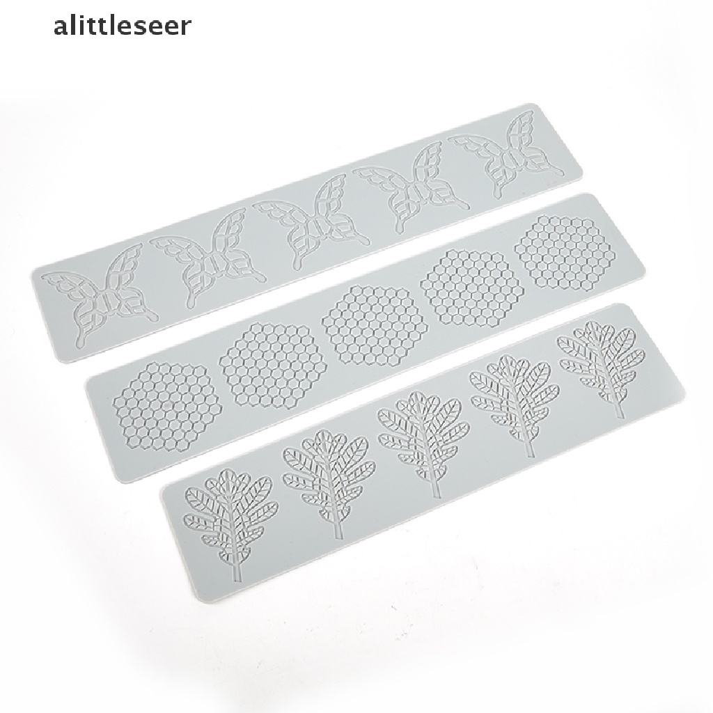 Khuôn Silicone Tạo Hình Làm Bánh Kẹo Hình Lá / Bướm / Lưới Tổ Ong