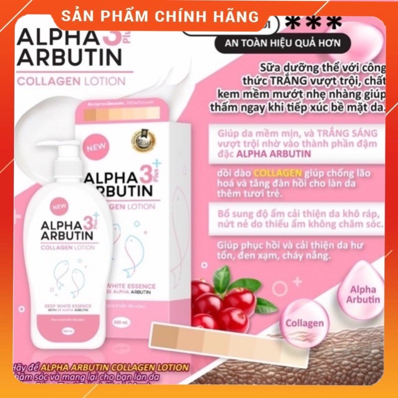 🥛 Lotion Dưỡng Trắng Alpha Arbutin Plus 3+++ Nổi Tiếng Thái Lan 🇹🇭