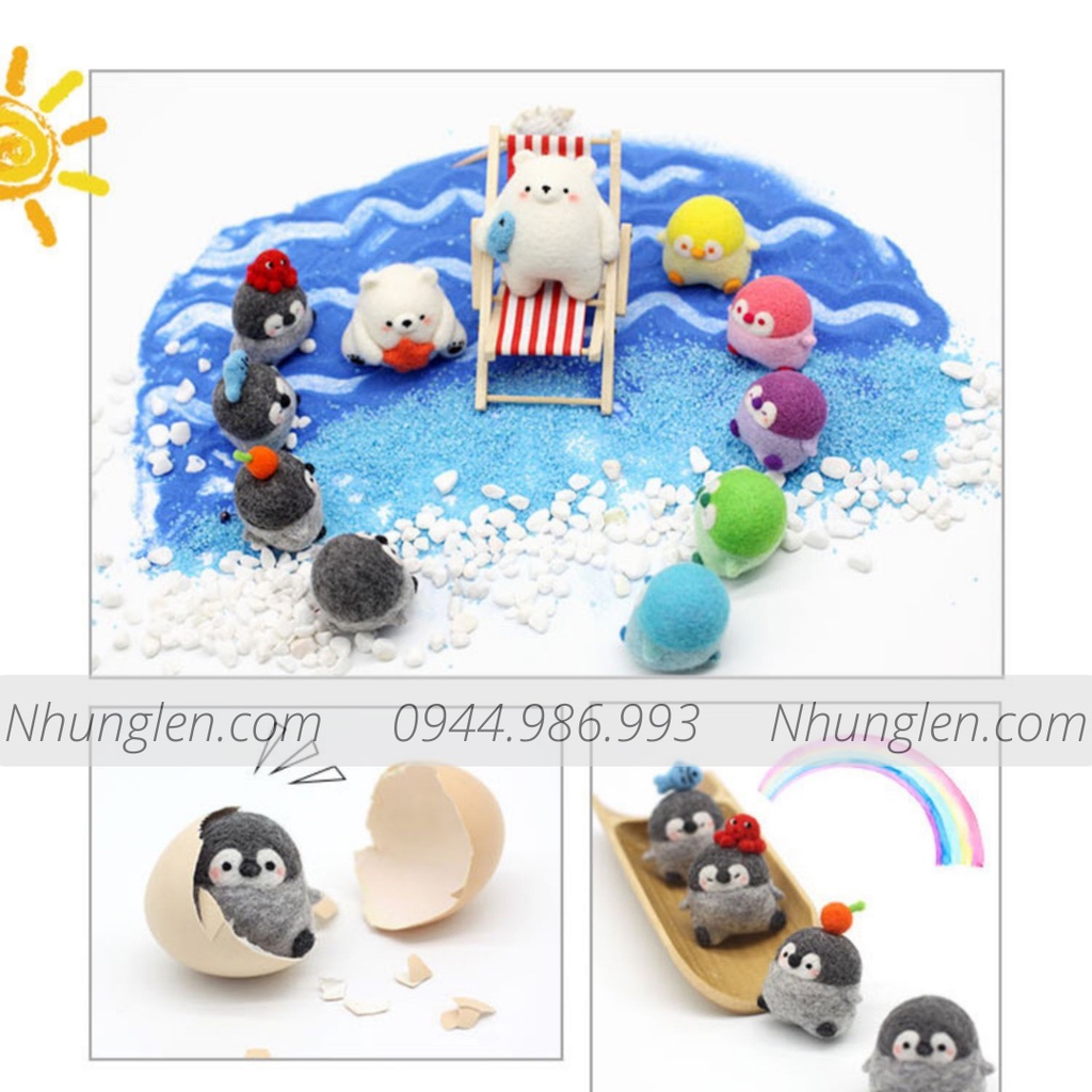 Bộ len chọc Gấu Bắc Cực đơn giản - Dành Cho Người Mới Bắt Đầu