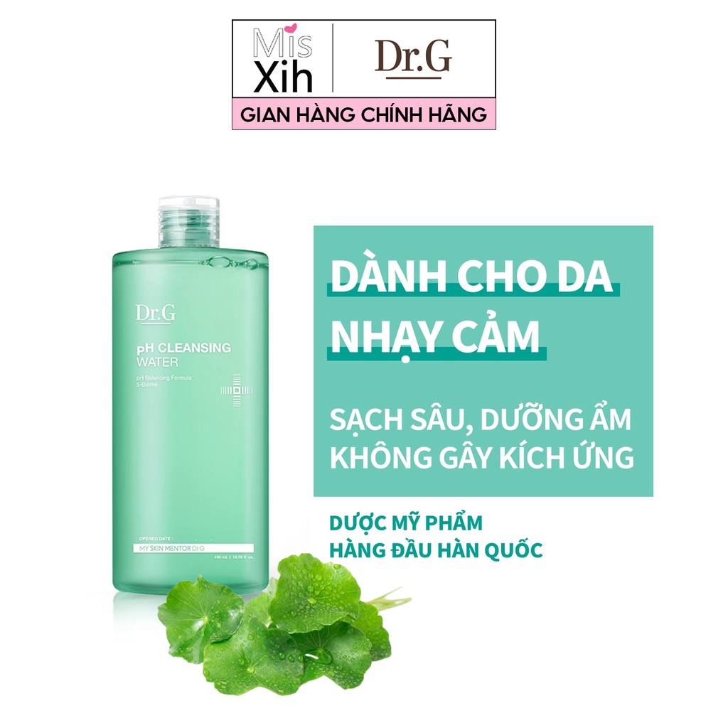 Nước Tẩy Trang Dịu Nhẹ Dr.G pH Cleansing Water 490ml - Miss Xinh