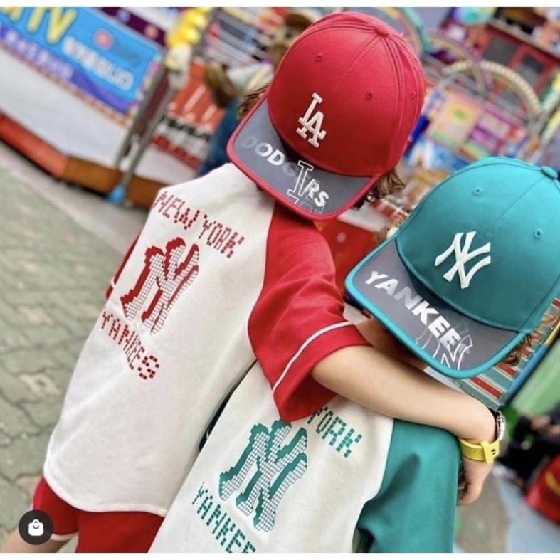 Đồ bộ bé trai từ 10-35kg bộ cộc tay bóng chày NY năng động cho bé