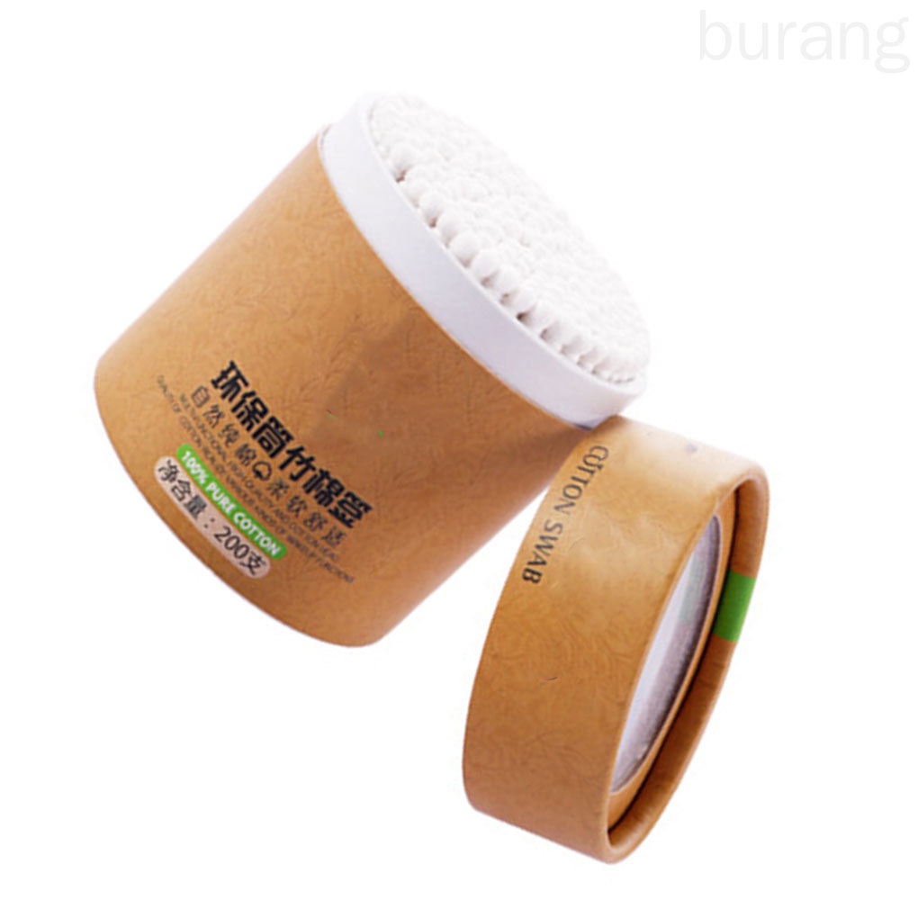 [Hàng mới về] Hộp 200 tăm bông cotton hai đầu thân gỗ tre tiện lợi