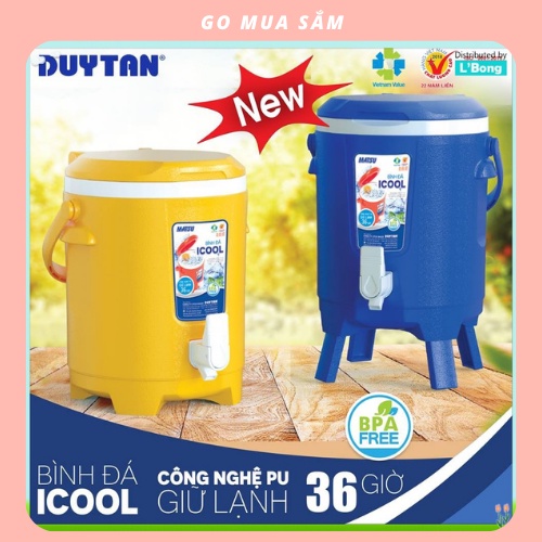 Thùng đựng nước đá MATSU ICOOL, thùng đá giữ lạnh 36 giờ 6 lít, 8 lít, 10 lít, 14 lít