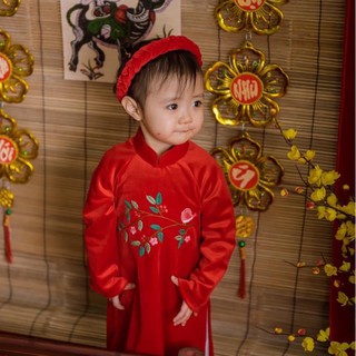 Bờm tết nhung cho bé mặc áo dài