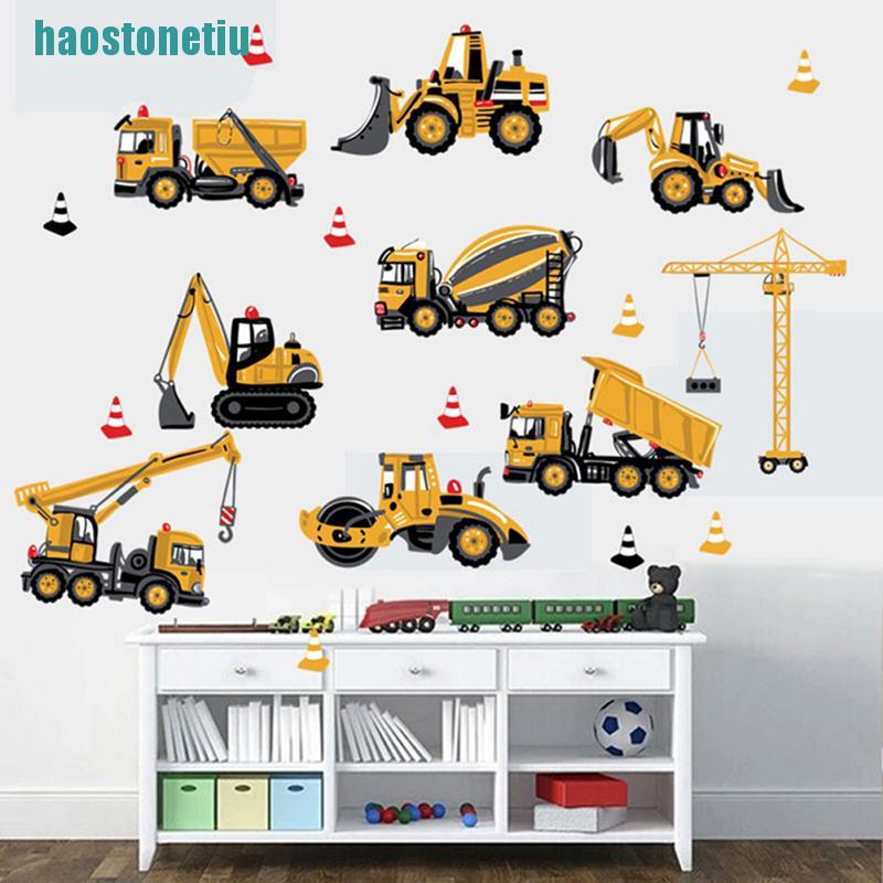 Miếng Dán Tường Hình Xe Tải / Xe Tải / Xe Tải Độc Đáo Trang Trí Phòng Bé Trai DIY