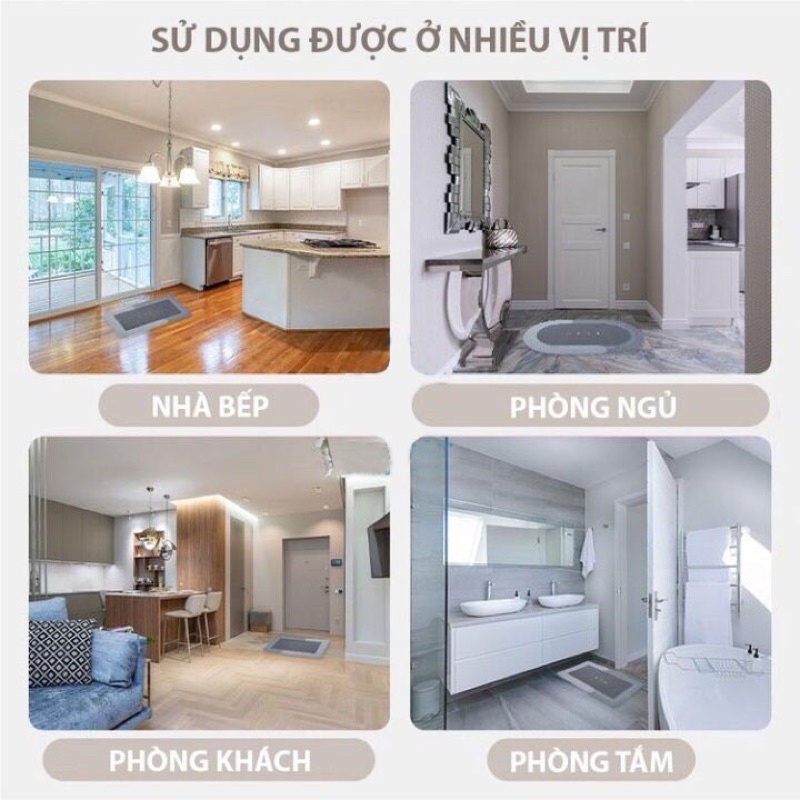 *** XẢ KHO BÁN LỖ **Thảm lau chân silicon -Thảm hút nước siêu thấm - Thảm lau chân chống trơn trượt -siêu mềm -siêu dày