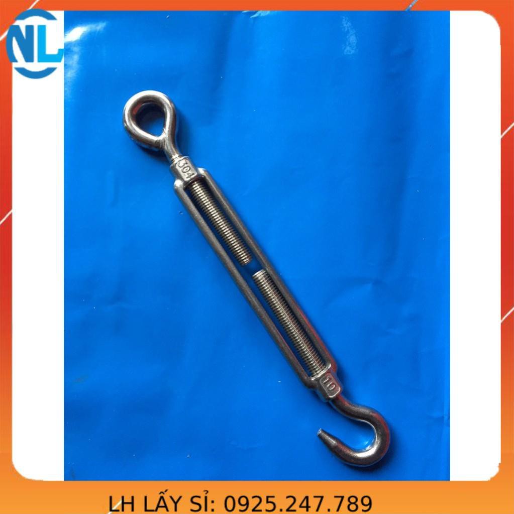 Tăng đơ 10 chuẩn inox 304 không han rỉ. tăng đơ inox phi 10 giá tốt cáp thép giá sỉ