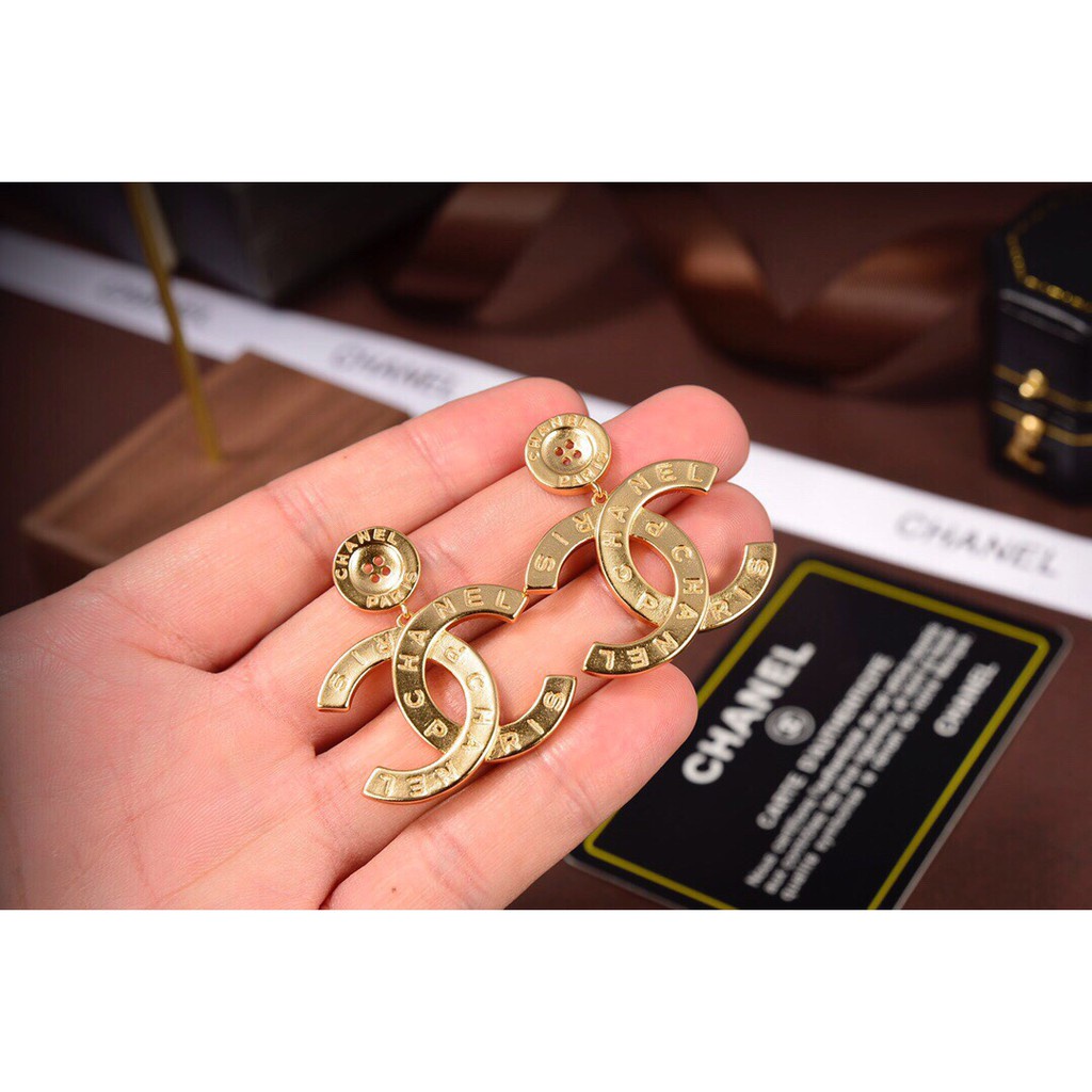 Bông tai mạ bạc 925 hình chữ C thời trang nữ