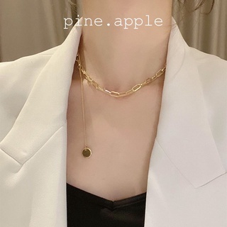 Vòng cổ, dây chuyền 2 lớp layer Pineapple - FREESHIP - Hàng có sẵn (video + ảnh) - VC2