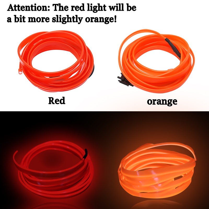 Leites Dây Đèn led 2 / 3 / 4 / 5 Trong 1 Ánh Sáng Lạnh Trang Trí Nội Thất Xe Hơi diy