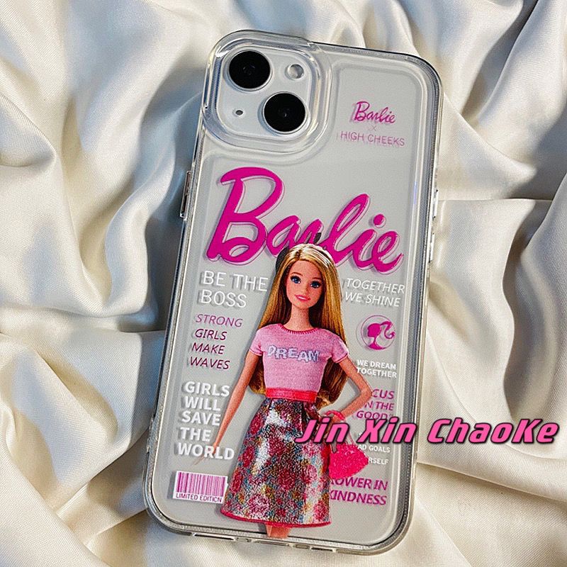 SANRIO Ốp Điện Thoại Cứng Trong Suốt Chống Sốc Hình Búp Bê Barbie Cho iPhone 11 13 12 X XS Pro Max xr 12 13 Mini xr