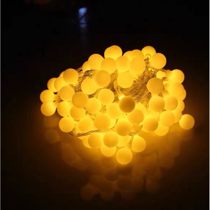 Đèn led bi đục trang trí 10m sử dụng trang trí sinh nhật, đám cưới, trang trí phòng ngủ, phòng khách