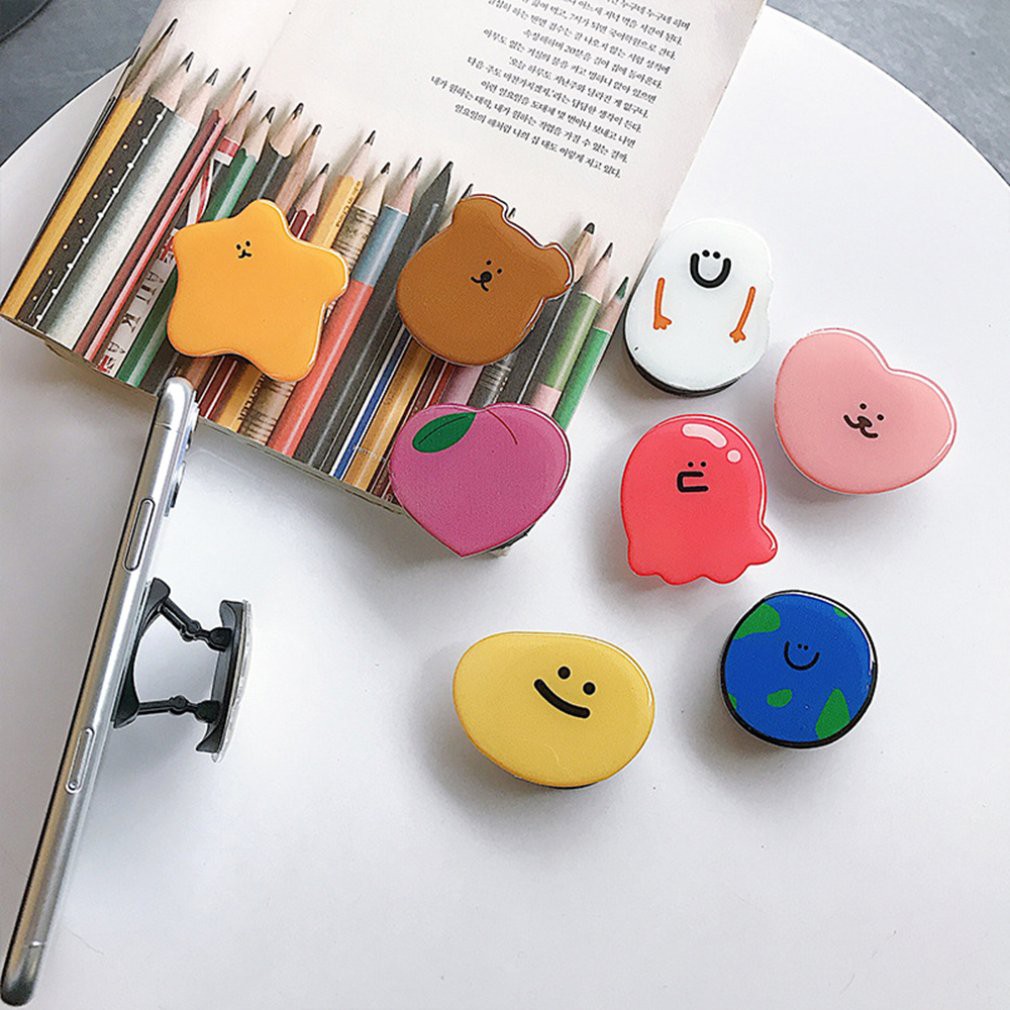 Airbag Bracket Creative Cartoon Lazy Mobile Phone Telescopic Glue Holder Epoxy Type Cartoon Finger Holder