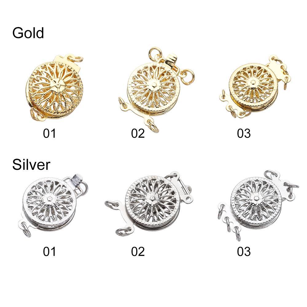 CLEVER Khóa Vòng Tay / Vòng cổ Nhiều Lớp Màu Sắc Bạc DIY