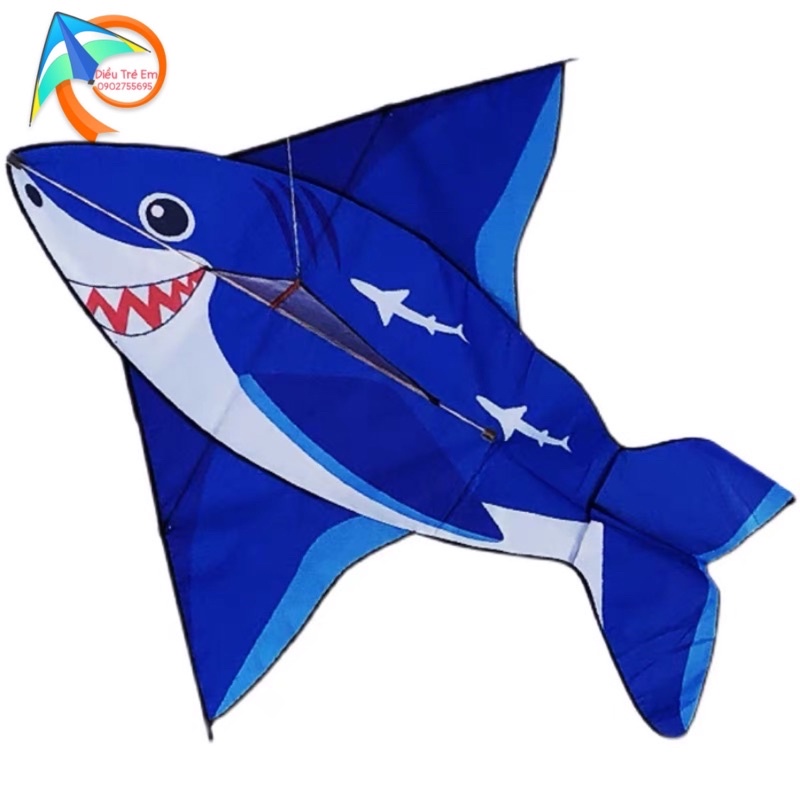 {2023} [MUA 1 TẶNG 1] Diều cá mập baby shark - TẶNG tay cầm thả diều 150 mét  diều giá rẻ, diều 3d, diều đẹp