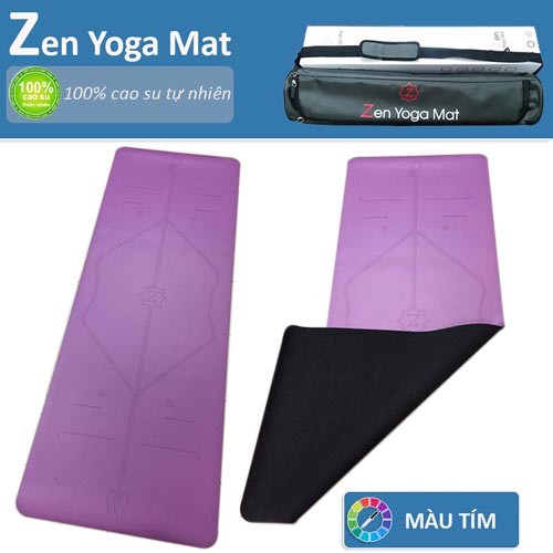 [FREE SHIP] Thảm tập Yoga/Gym/Thể dục định tuyến ZEN Yoga Mat - cao su PU( tặng kèm túi đựng +Dây buộc)