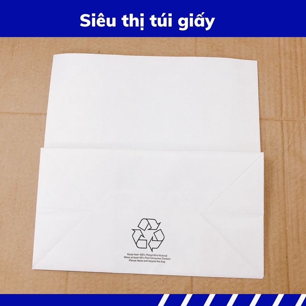 COMBO 100 CHIẾC TÚI GIẤY KRAFT S20: 33x17.5x33cm KHÔNG QUAI ( ẢNH THẬT)