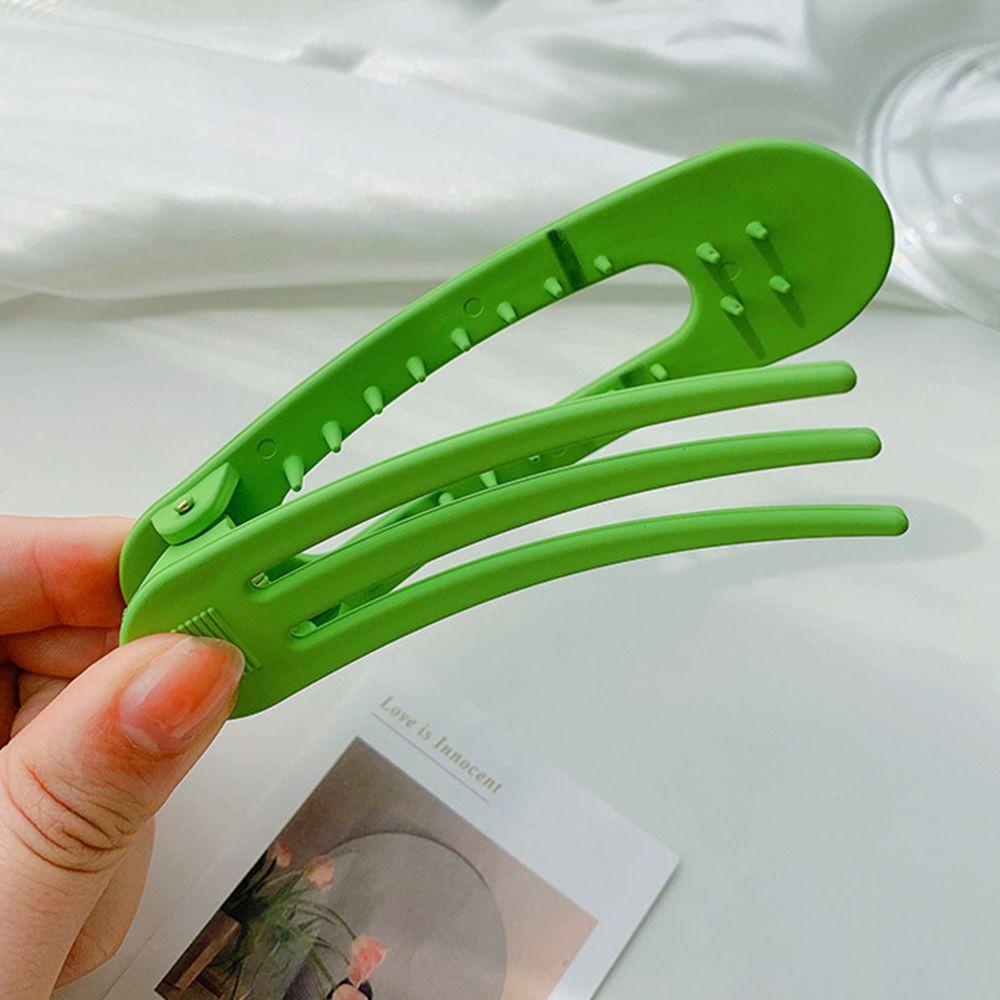 Kẹp Tóc Càng Cua Màu Xanh Lá Nhám Phong Cách Hàn Quốc Ngọt Ngào Dễ Thương Cho Bé Gái