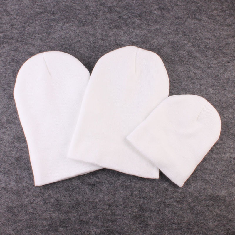 Set 3 Mũ Beanie Dệt Kim Mềm Mại Giữ Ấm Mùa Đông Cho Mẹ Và Bé