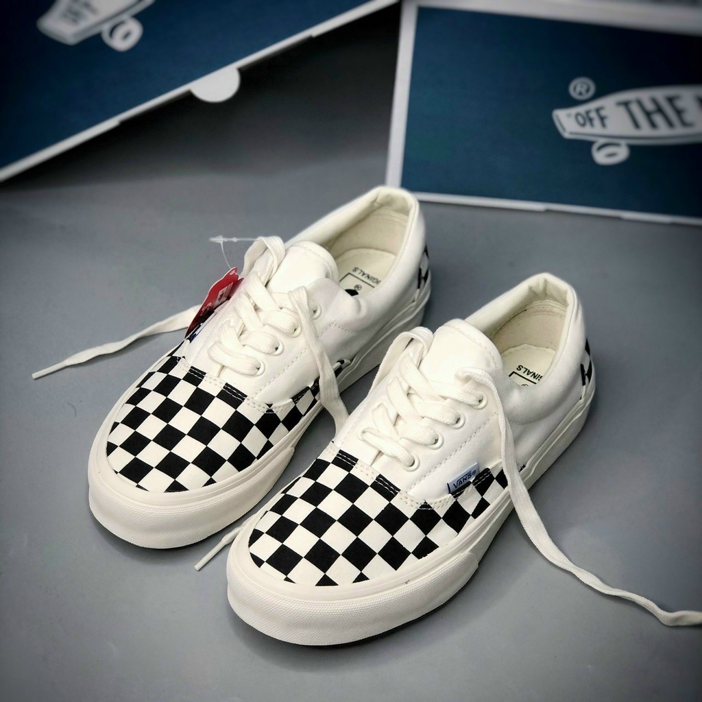 Giày Vans old skool, Giày vans slip on fear of god đen trắng 2023 Full Box