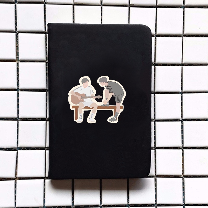 Sổ da cầm tay A6 in hình BRIGHTWIN 2gether BL Thái Lan anime chibi ghi chép tiện lợi đi học