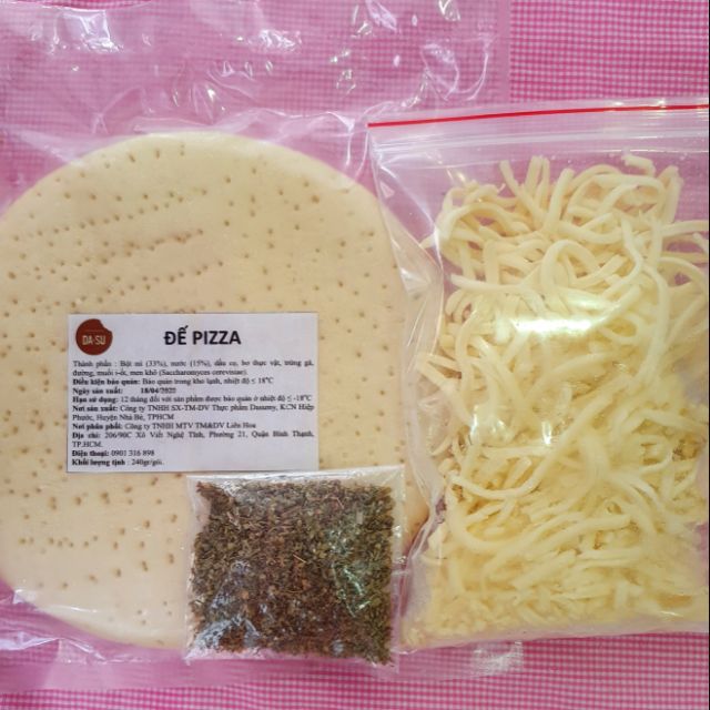 Set đế pizza & phô mai