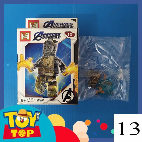 [Một hộp] ghép Lắp Ráp Xếp Hình Minifigures Marvel Super Hero Phiên Bản Trong Suốt MG111