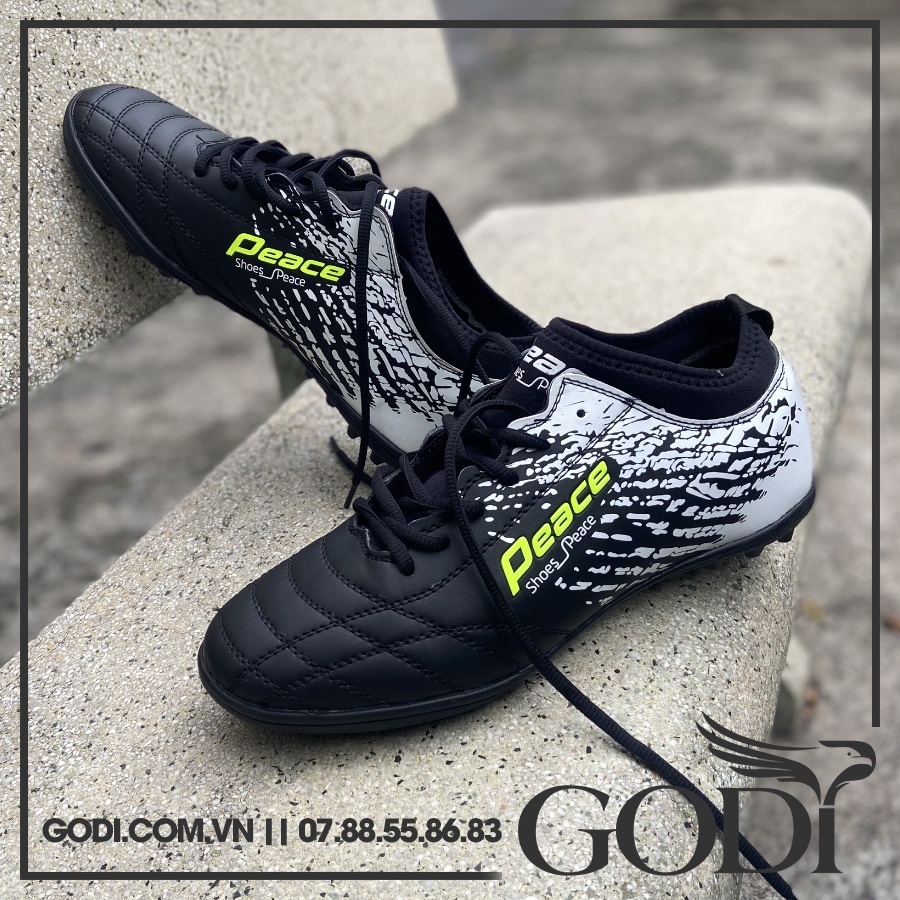 Giày đá bóng cổ thun - Giày đá bóng màu đen cổ cao chất lượng tốt - Godi Sport