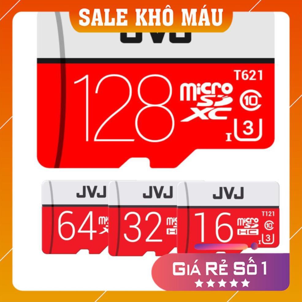 [giá sốc] Thẻ nhớ 16/32/64/128 Gb JVJ Pro U3 Class 10 – chuyên dụng cho CAMERA tốc độ cao - Bh 5 năm