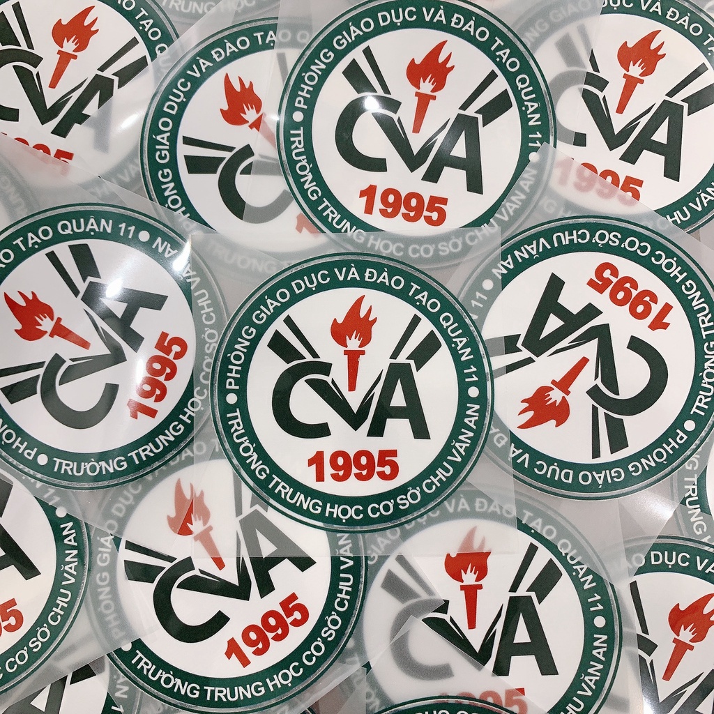 - Decal Logo Sticker Patch in áo ủi trực tiếp lên vải hình