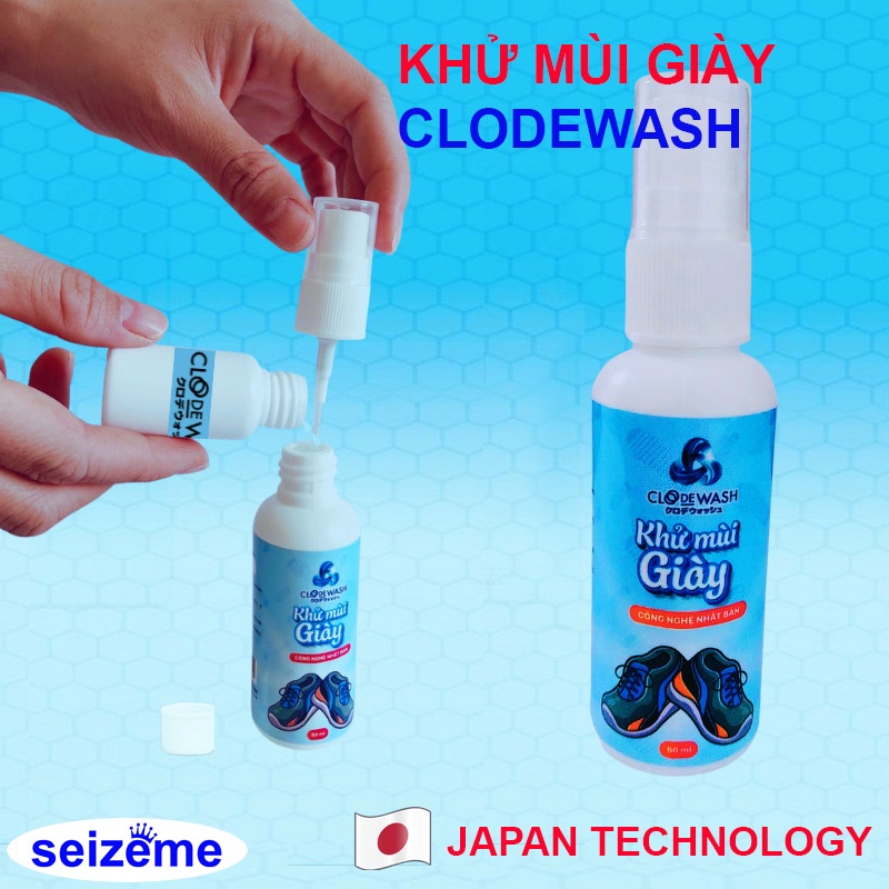 [ Công Nghệ Mới] Xịt Khử Mùi Giầy Nhỏ Gọn Clodewash 50ml