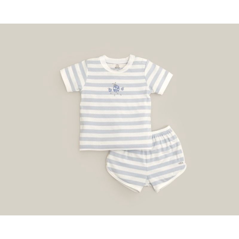 Bộ cộc tay cài vai Nous chất liệu pettit cho bé trai, bé gái từ 12M- 24M