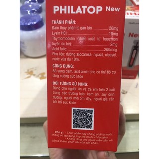 Philatop ống nhựa (hộp 20 ống )