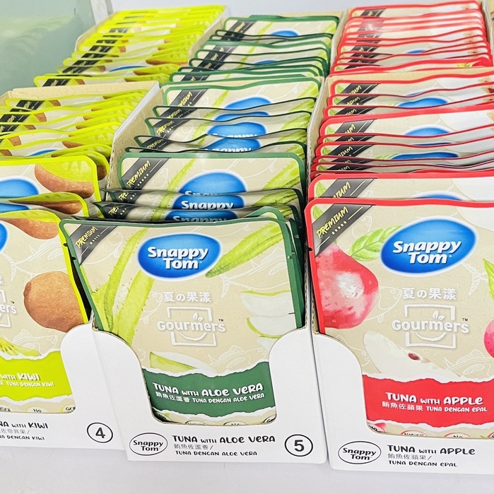 Pate SNAPPY TOM Goumers 70g - mix cá ngừ với trái cây cao cấp , thơm ngon .