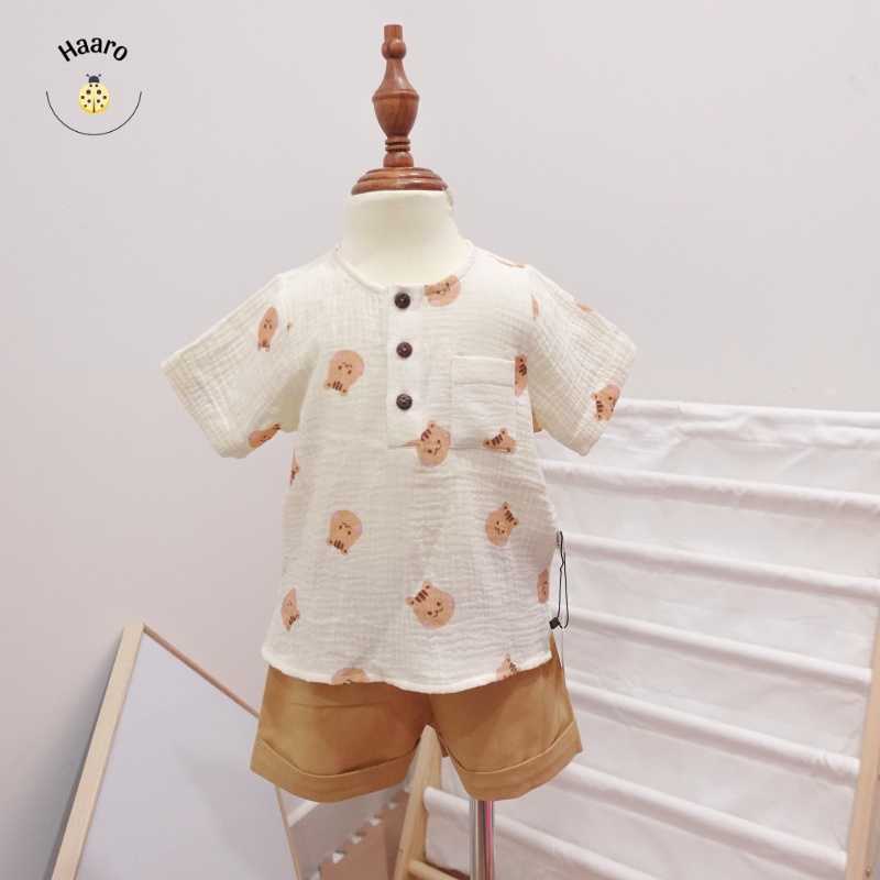 Quần áo thời trang cho bé trai Roy shirt / Titus shorts_Haaro babies