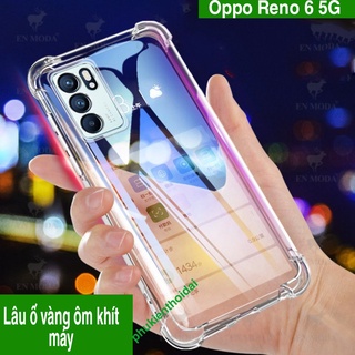 Ốp lưng Reno 6 5G dẻo trong suốt bảo vệ camera thời trang cao cấp siêu bền hạn chế ố vàng
