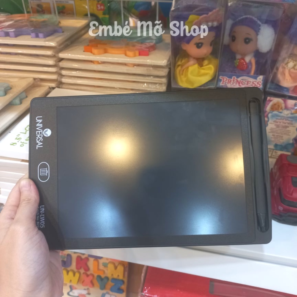 Bảng Viết Bảng Vẽ Điện Tử Thông Minh Cho Bé Chất Liệu Nhựa An Toàn Màn Hình LCD 8.5 Inch - Embé Mỡ