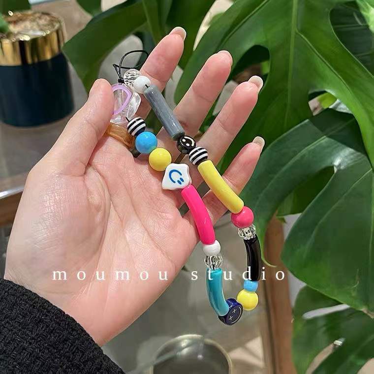 Dây Đeo Điện Thoại Bằng Acrylic Chống Thất Lạc Dạng Ống Hình Học